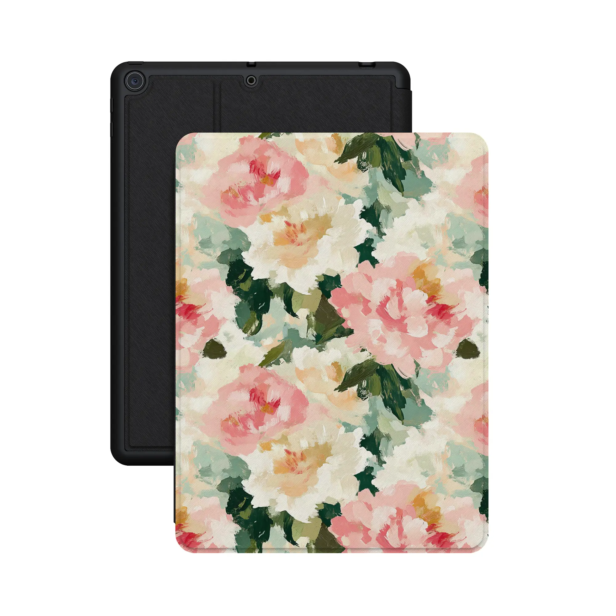 Casely Tablet Cover - Garden Room Painted Petals Flower Design, Protective Tablet Accessories for iPad, Casing