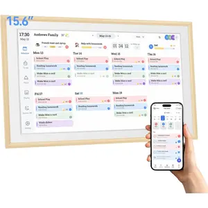 15.6"  Family Calendar & Chore Chart with Touchscreen - Wall Mounted Digital Planner for , to-Do Lists, Meal Planning &  Task Organizer, WiFi Digital Photo Frame for Moms