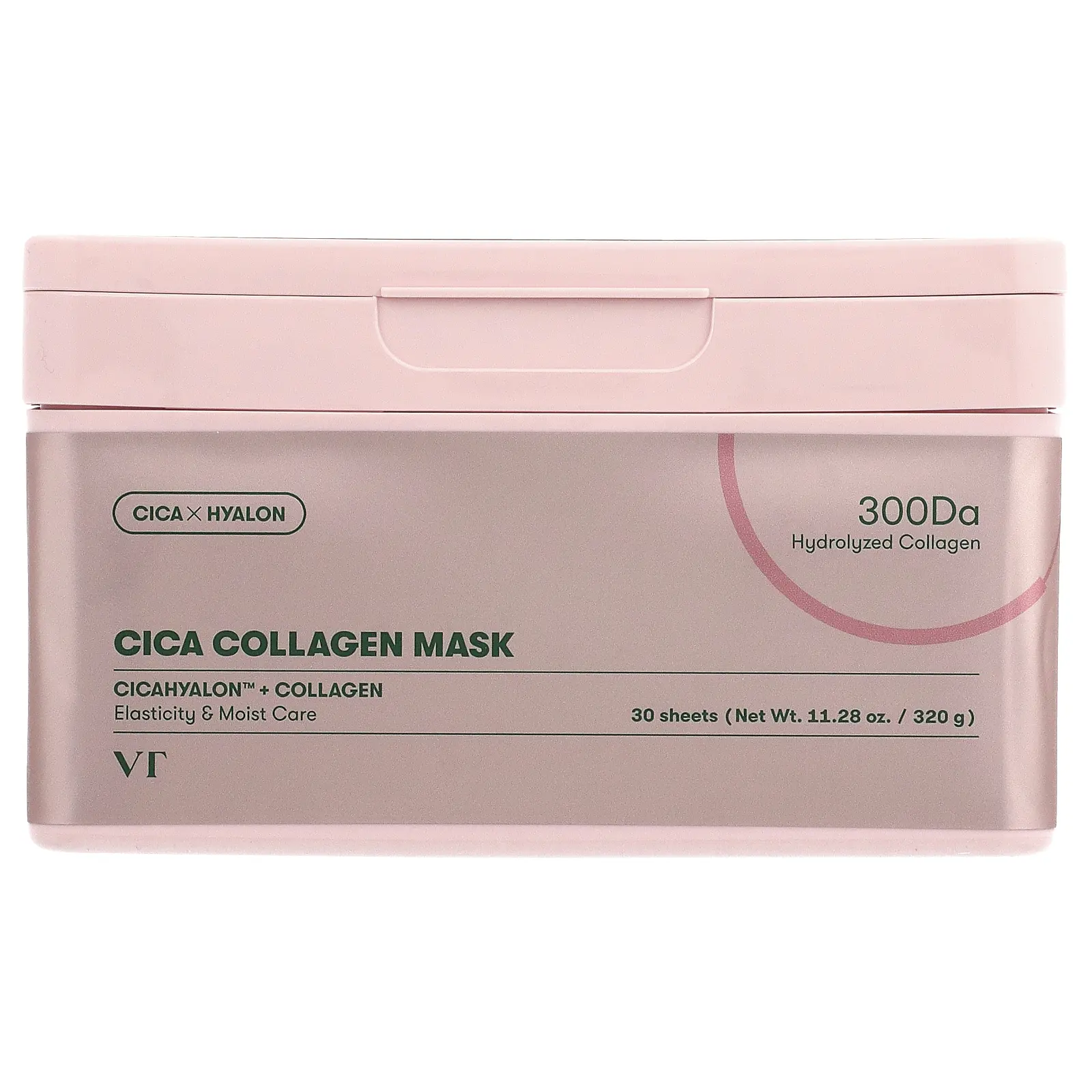 VT Cosmetics Cica Collagen Beauty Mask, 30 Sheets, 11.28 oz (320 g)