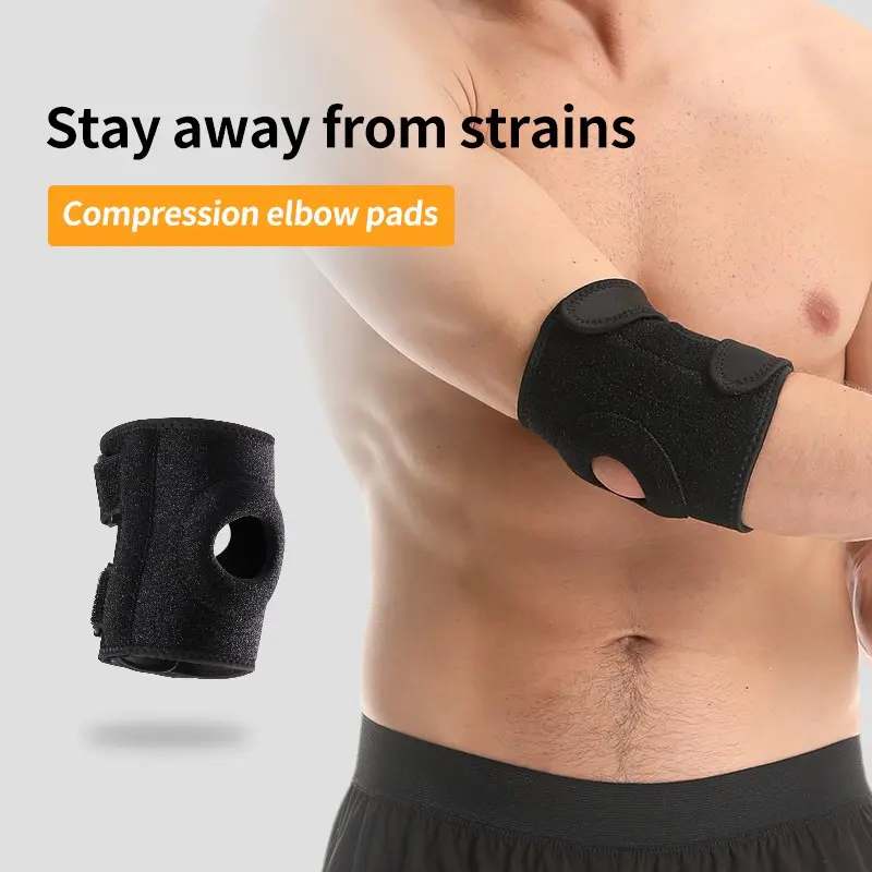 Breathable Sports Elbow Brace Protector Set, Elbow Wraps, Sweat-Wicking Compression Joint Sleeve for Men & Women, Ideal for Gym, Bench Press, Badminton, Basketball