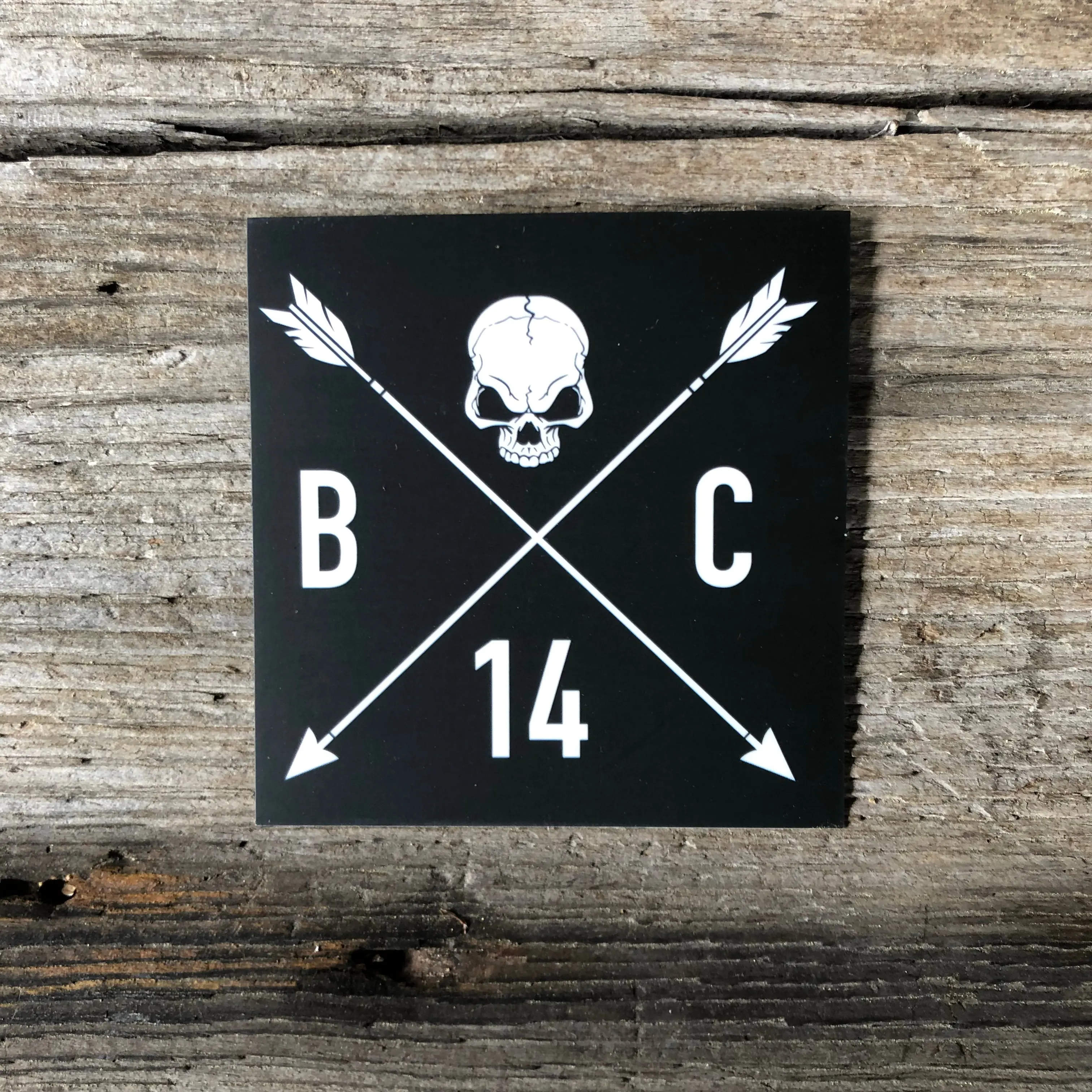 Hipster 3x3 Sticker - Black