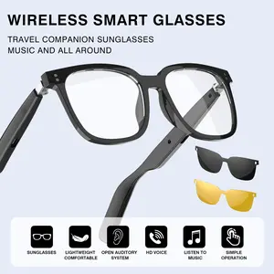 Smart Glasses for Everyone – Wireless Calling, Music Playback, High-Clarity Lenses, Touch Control, Compatible with iOS and Android, Smart Audio Glasses