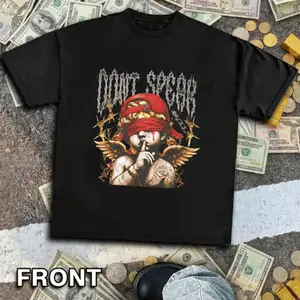 Men's & Unisex DON'T SPEAK, ANGELS Graphic T-Shirt - Soft Loose Fit Y2K Streetwear Tee with DON'T SPEAK & ANGELS Print, Round Neck Casual Shirt for Fall, Travel, Daily Wear - Machine Washable Comfortable Cotton Top 2000s  vintage  tops