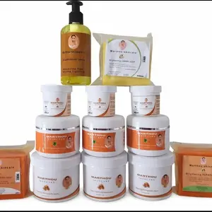 Marthou Skincare Complete Set 13 Pcs - Papaya & Carrot Body Creams, Soaps, ECLAIRCISSANT Oil | Brightening Bundle
