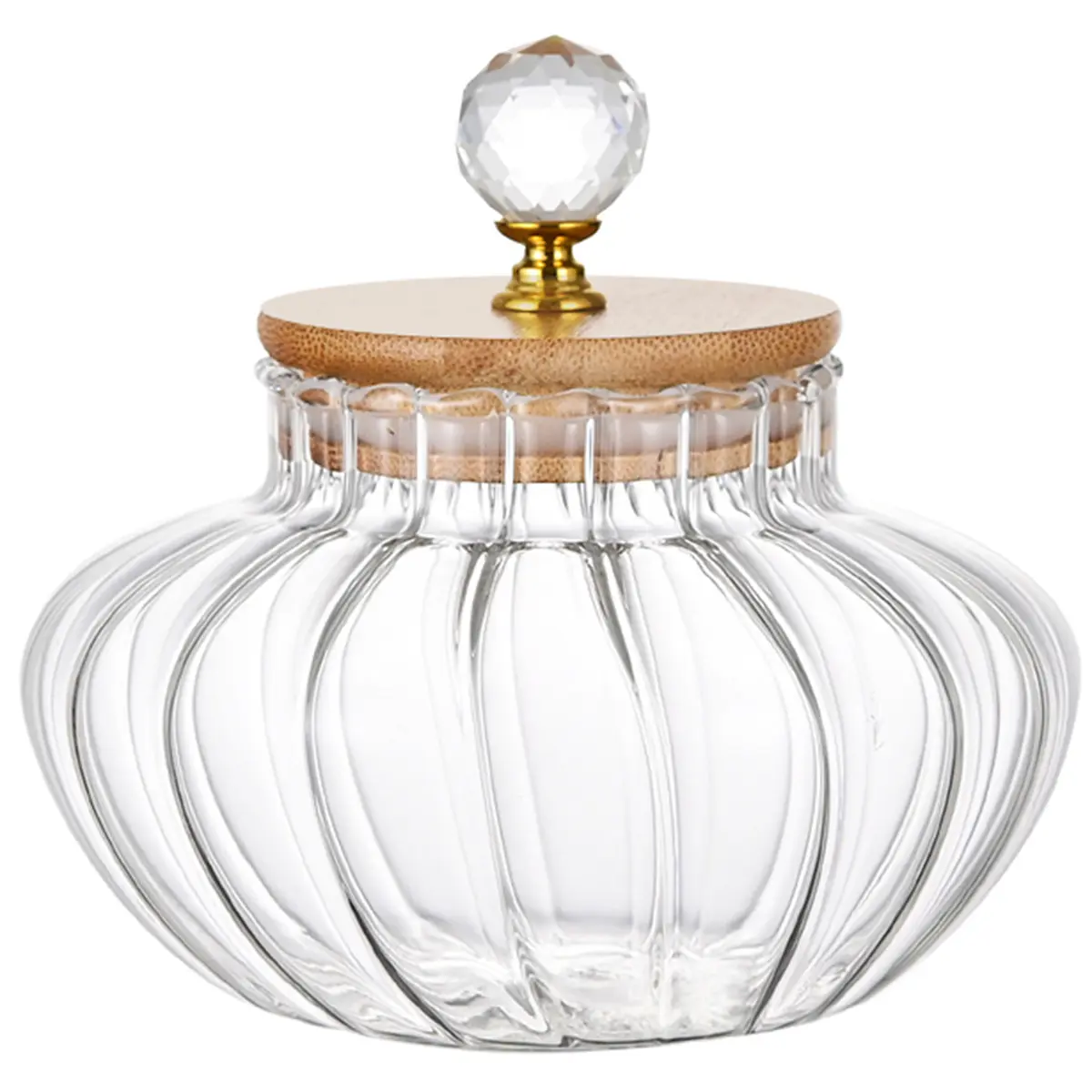 Pumpkin-Shaped Airtight Food Jars, Glass Candy Jars, Clear Food Storage Jars, Bamboo Lids with Sealing Gaskets to Keep Food Dry—Ideal for Storing Sugar, Coffee, Tea, Spices, Flour, Cookies, and Other Kitchen Items