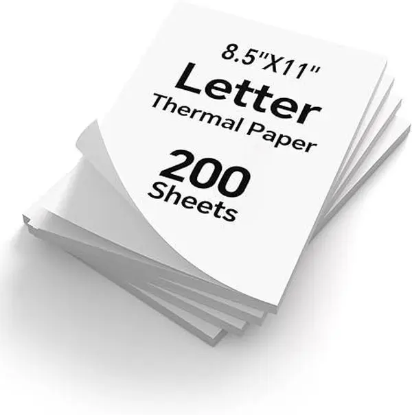 iDPRT Thermal Printer Paper for Business Documents, 200 Folded 8.5x11in Letter Size Sheets, Compatible with iDPRT MT610/MT888, HPRT & PRT Portable Thermal Printers