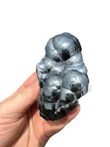 Botryoidal Hematite Natural Crystal for Grounding and Balance, Raw Surface from Morocco, Stone for Root Chakra Healing Properties