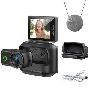 Tiny Portable Vlogging Camera, Magnetic Wearable Action Camera, Hands-Free POVs, Pet POV, Lightweight for Sports, YouTube, Pocket Camera