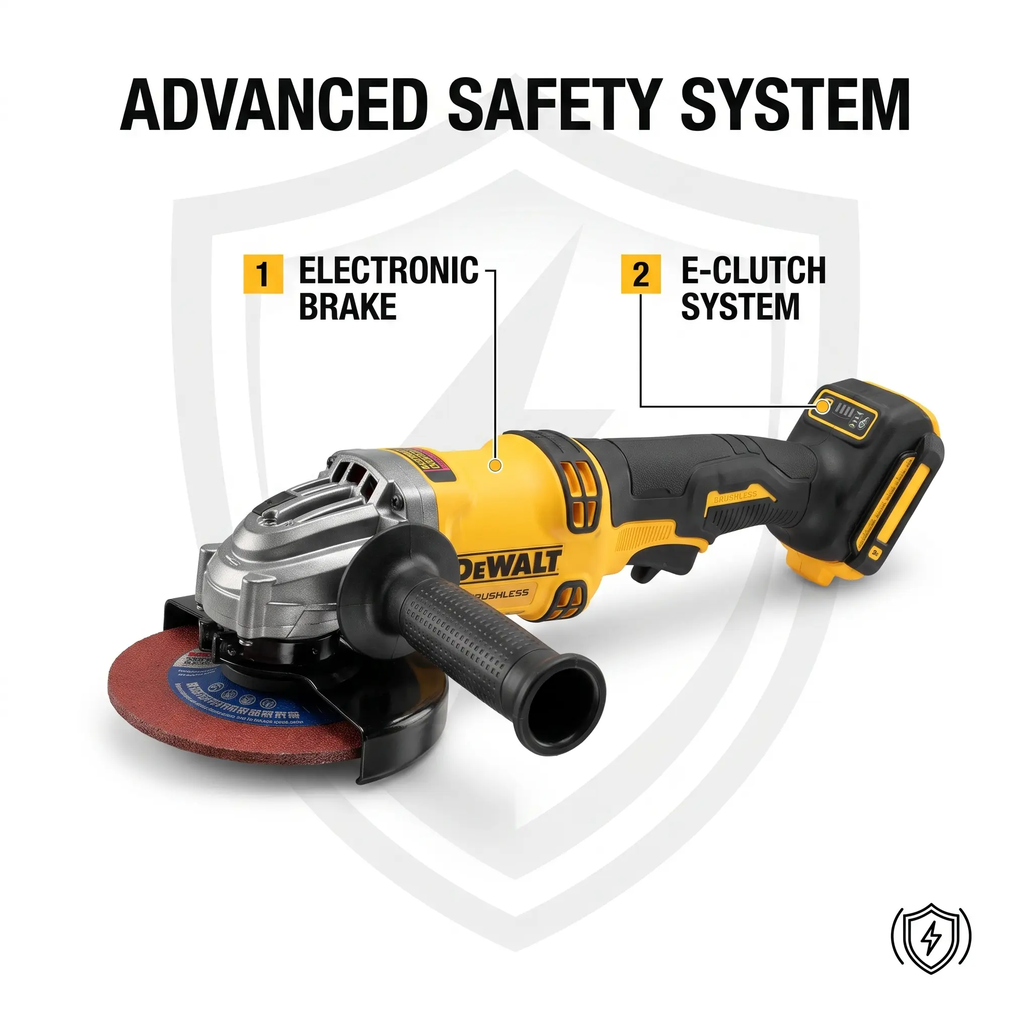 Dewalt DCG405-125 Angle Grinder with 800W Motor, Side Slide Switch, Ideal for Contractor Cutting/Grinding Tasks on Metal Surfaces