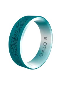Women's Sea Breeze Teal/Ocean Marble Strata Ring
