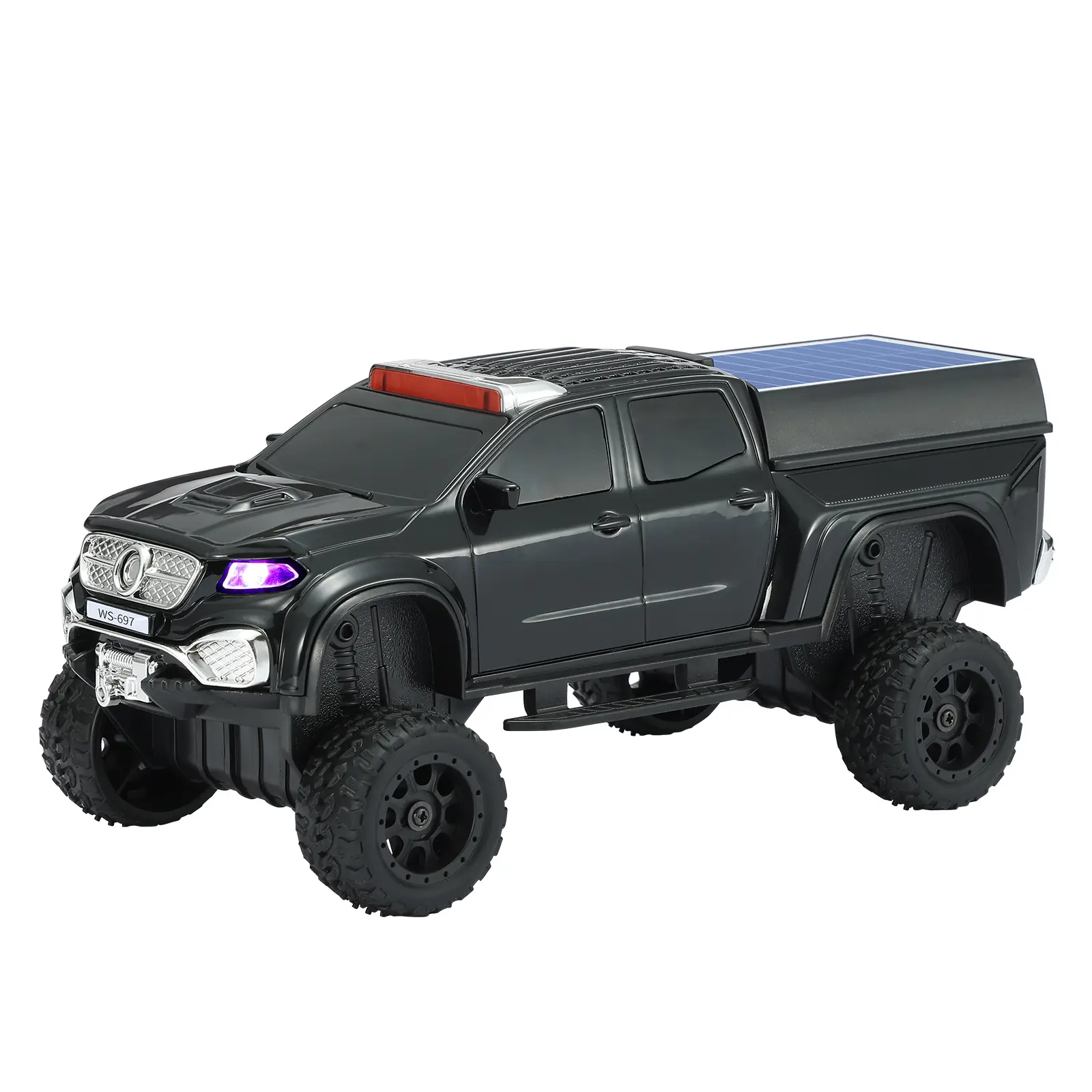 WSTER WS-697 Solar-Powered Car Model Bluetooth Smart Speaker - Portable Audio Device with Stereo Sound, Bluetooth Playback, Selfie Capture, Calls, TF Card Reader, USB Drive Reader, FM Radio, TWS, Charging Indicator, Cars, Driving