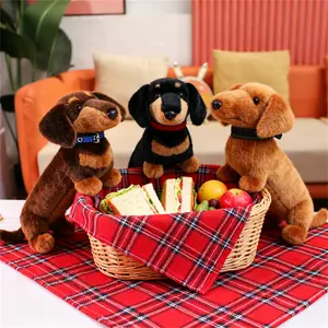 Cute Sausage Dog Plush Toy, Huggable Stuffed Animal, Stuffed Animal Gifts, Ideal Gift for Animal Lovers, Birthday, Valentine's Day, Mother's Day, Boys & Girls, Family Friends
