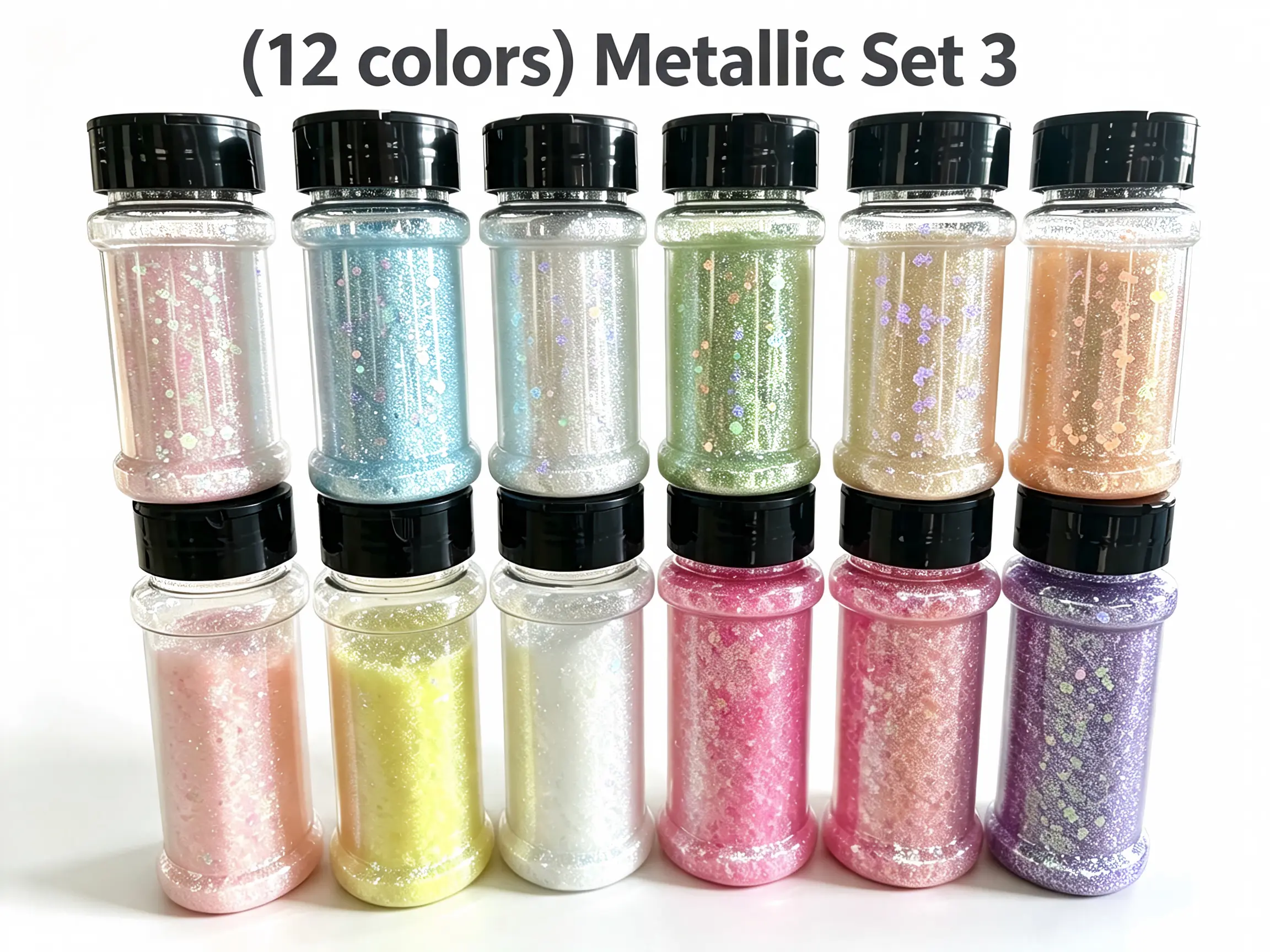 Holographic Craft Glitter Set - 12 Bottles of 1.5oz Ultra Fine Sparkle Glitter for DIY Craft, Nail Art, Holiday Decorations (Home & Festive Party Supplies), Nail Supplies, Diy Decor