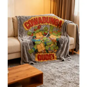 New models Flannel cartoon style TMNT,Cowabunga Dude Applies to Super soft  decorative sofa/sofa/bedroom  Cartoon blanket, children's birthday gift  Cartoon Anime Blanket  flannel material