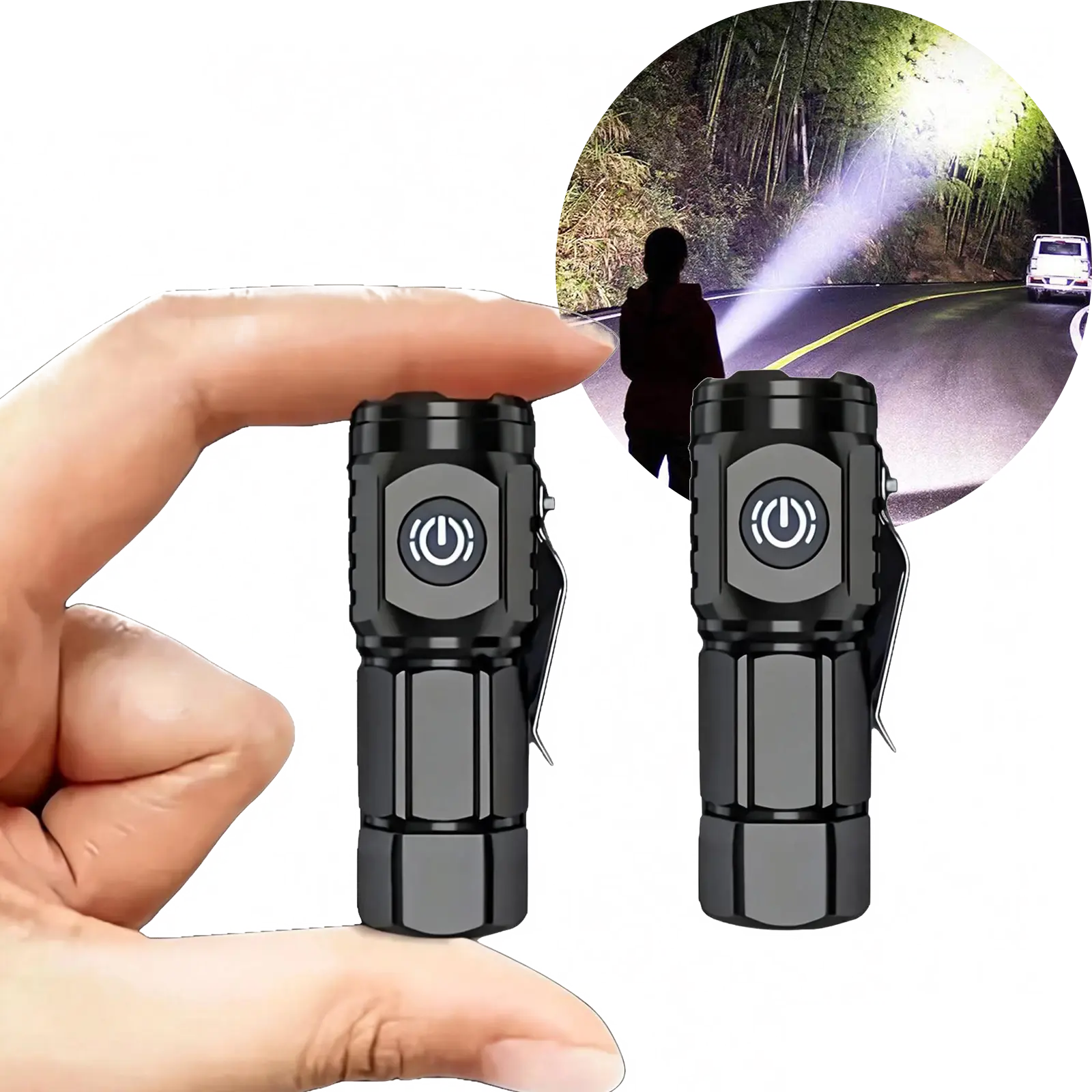 4 Pack Rechargeable Mini Flashlights, 2550 Lumens EDC Pocket LED Flashlights with 5 Light Modes, Magnetic Base & Steel Clip, Water-Resistant Small Lights for Work, Home emergency & Everyday Carry,portable mini type-c fast charging