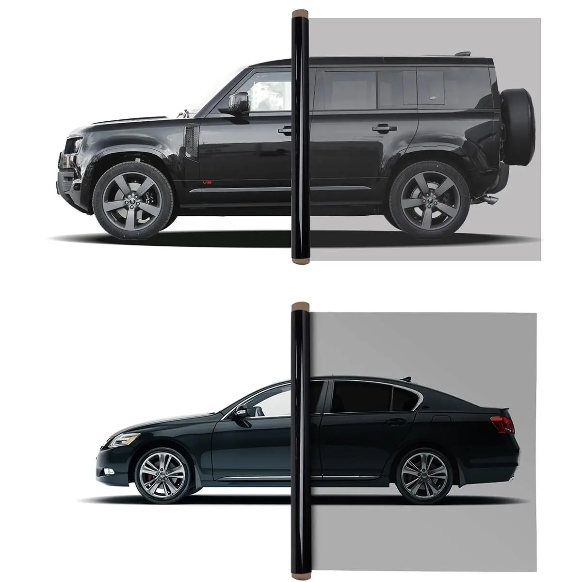 Car Window Film, 1 Count Car Privacy Film, Scratch-resistant Privacy Film, UV Protective Sticker, Sun Shade Film, Solar Control Window Film, Window Film Sun Blocking Suitable for Home and Car Window