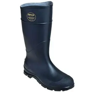 Servus Men's Waterproof Rubber Work Boots - 16 in Height, CT Comfort Technology, Plain-Toe PVC, Black, USA Made, Design-Focused Shoes for Tough Outdoor Conditions