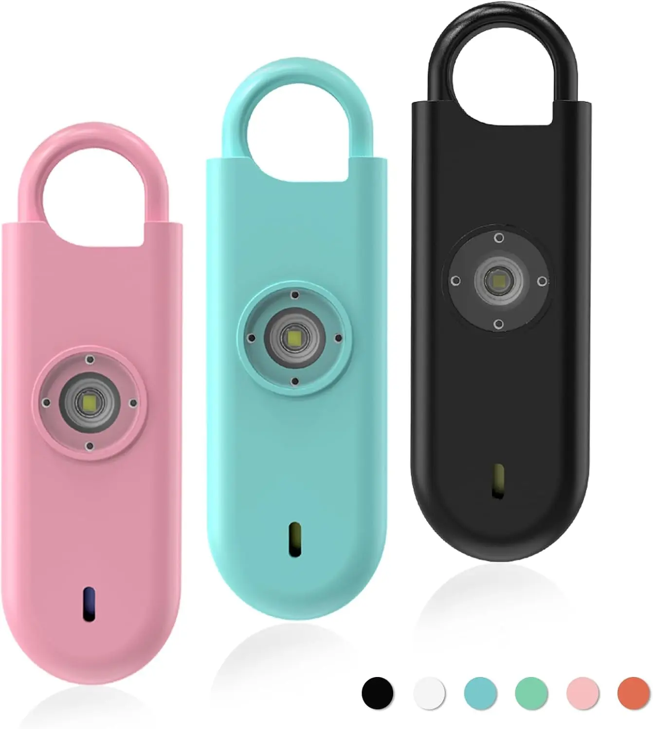 140dB Personal Safety Alarm for Women 3pack Self Defense Keychain