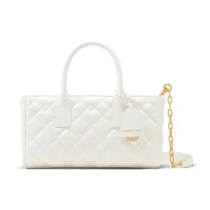 Charles & Keith Quilted Chain Crossbody Bag for Women in Medium Size