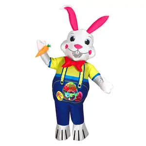 Inflatable Rabbit Costume, 1 Count Cute Rabbit Mascot Costume, Unisex Costume for Easter, Halloween, Christmas, and Various Parties, Menswear, Bunny Costume