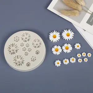 1, Chrysanthemum Silicone Cake Mold, Chrysanthemum Silicone Cake Mold, Cake Decoration Baking Tool DIY Epoxy Mold, Make Your Cake More Beautiful