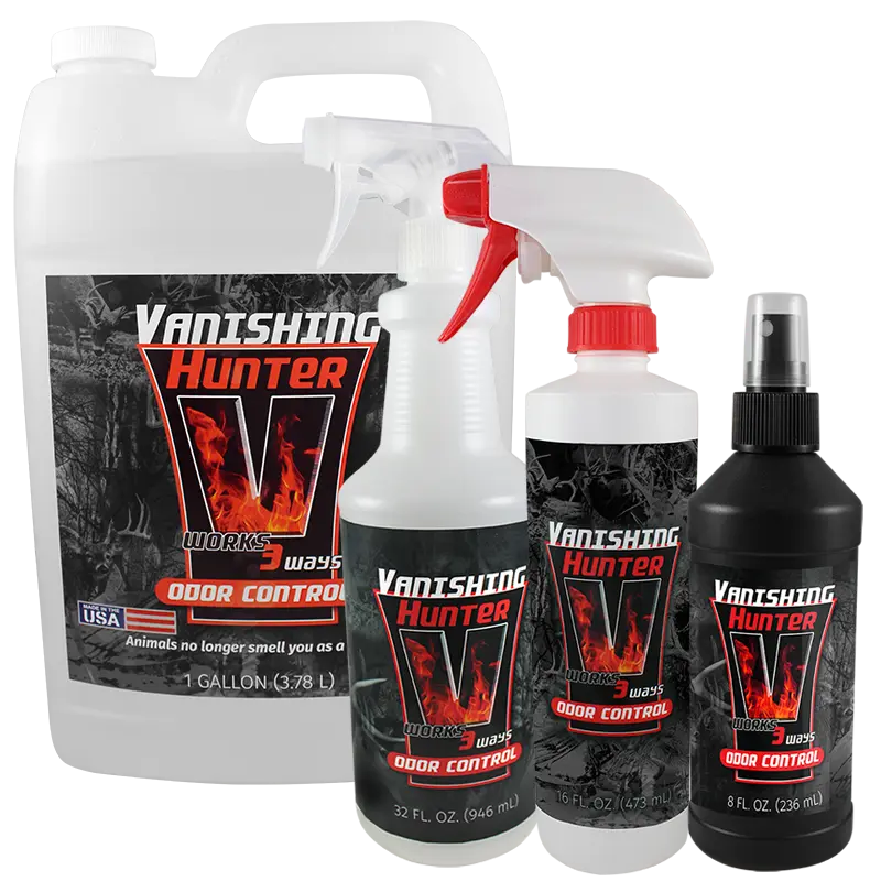 Buck Fever Vanishing Hunter Scent Eliminator - Synthetic Liquid Hunting Spray for All Day Long Odor Control, Biodegradable, Eliminates