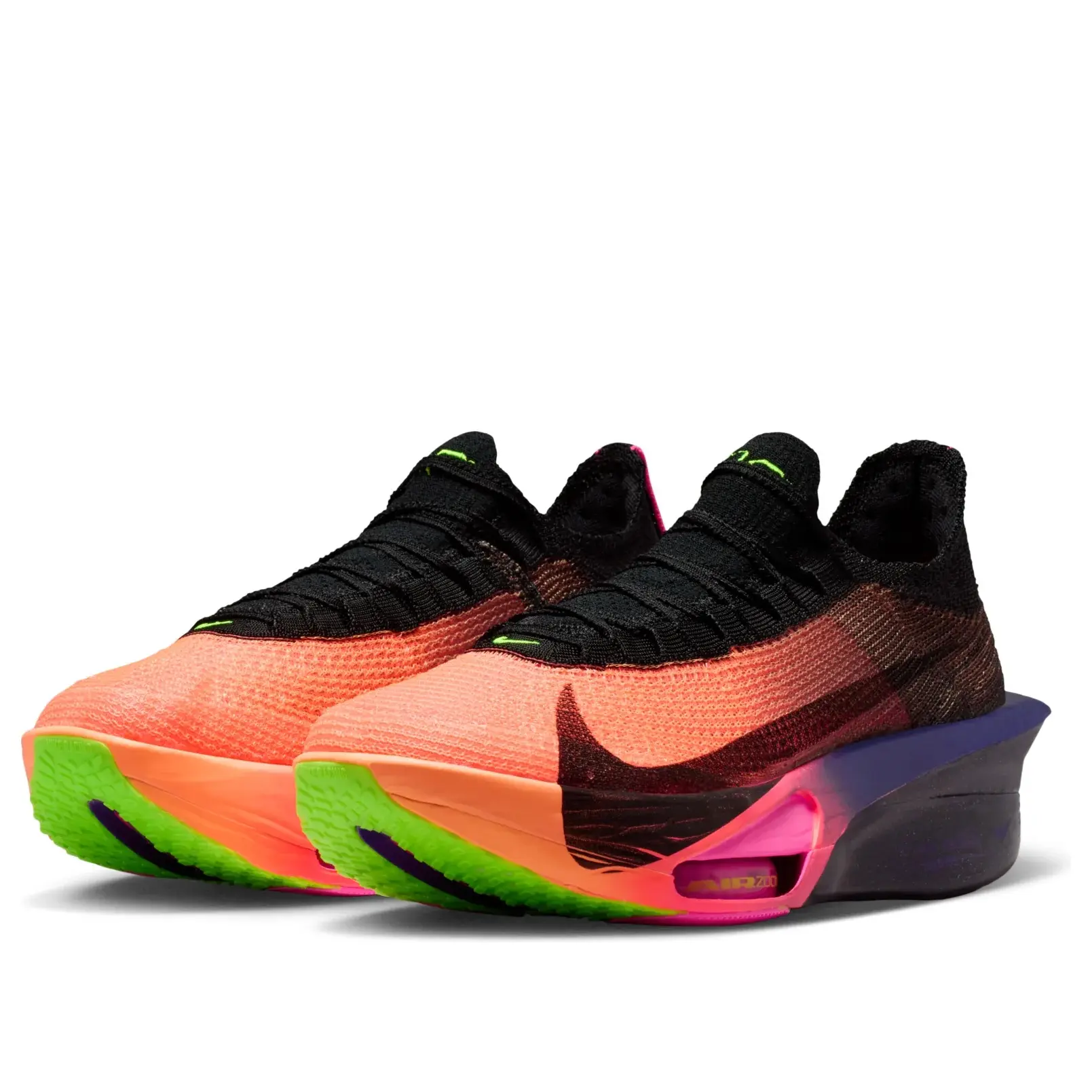 Men's Air Zoom Alphafly Next% 3 Running Sneakers - GLAM Orange Pulse/Black, Carbon Fiber, Male All-Season Marathon Race Shoes (Style IO9573-800)