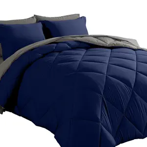 Cosybay 7-Piece Luxurious Comforter Set - Queen / King Size - Christmas pumpkin comforter set - Reversible down alternative duvet- Breathable & Lightweight - Perfect for All-Season Comfort - Includes Flat Sheet, Fitted Sheet, Pillowcases & Pillow Shams