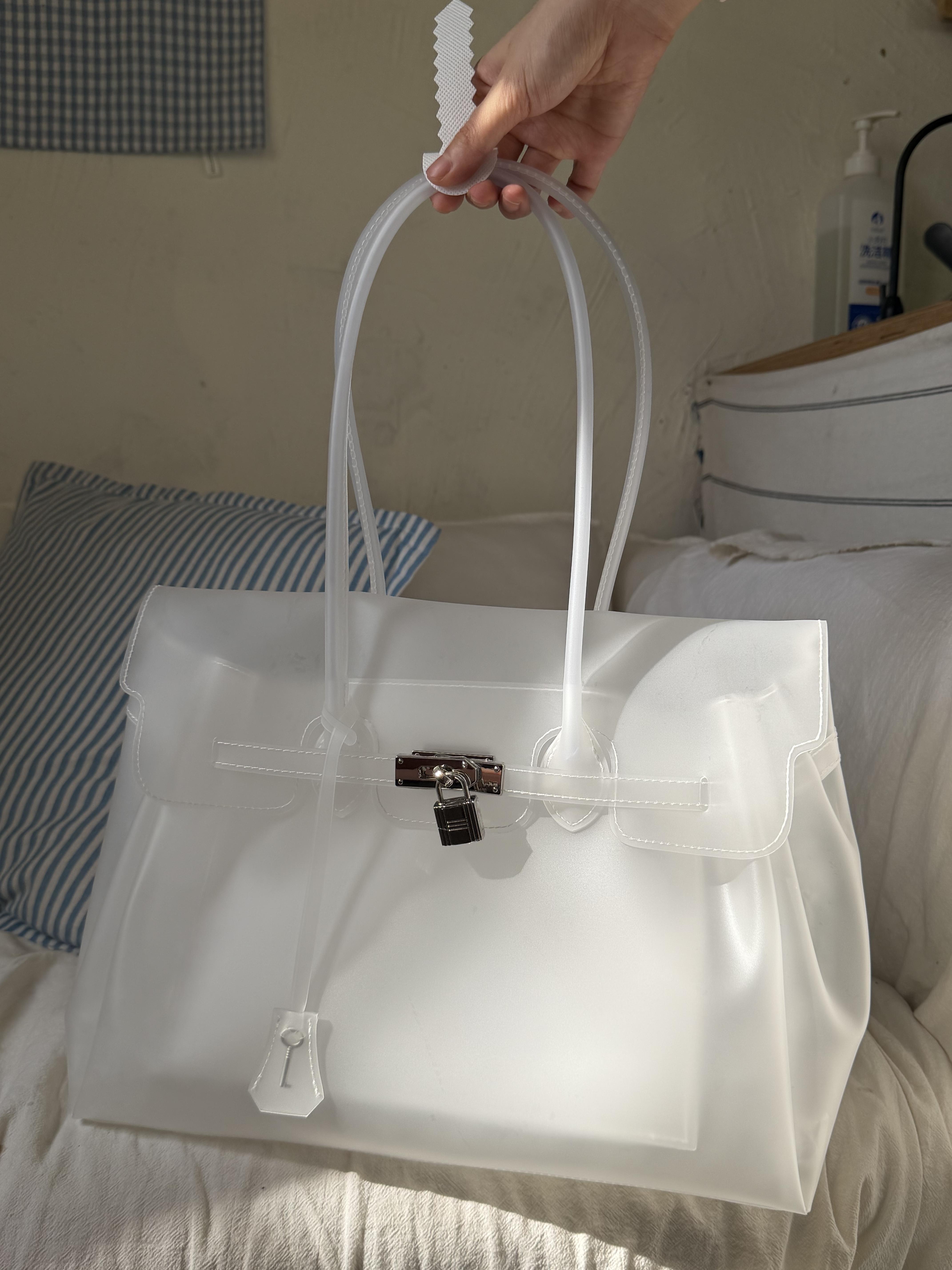 Transparent Jelly Shoulder Bag for Women, Summer TPU Handbag, Beach Tote Purse, Lightweight Crossbody Bag for Vacation & Daily Outfit