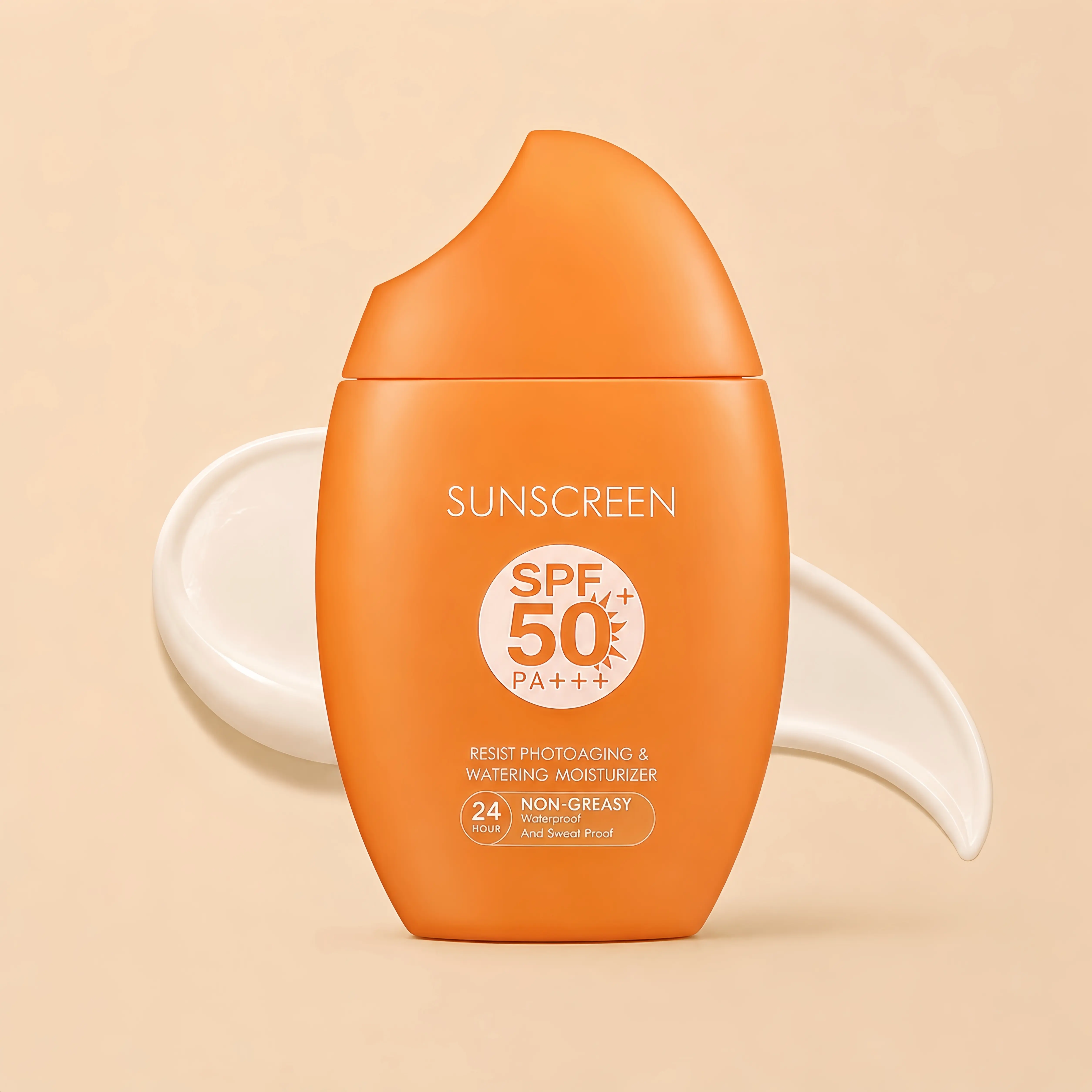 SPF 50 PA+++ Lightweight Sunscreen, Daily UVA/UVB Sun Protection, Hydrating Non-Greasy Formula, No White Cast, Fast Absorbing & Easy to Apply, Water & Sweat Resistant Sunscreen for Face and Body