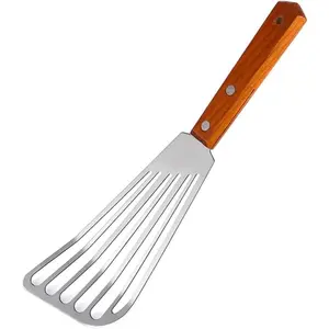 Fish Spatula Stainless Steel, Metal Slotted Spatula for Non-Stick Cookware Fish Flexible Spatulas Turner for Kitchen Cooking Barbecue Egg Grill