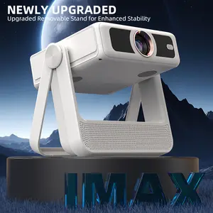 2026 Latest XBJ A5pro Upgraded Mini Smart Projector | Real 4K Decoding, Dual Band WiFi 6 & Bluetooth 6.0, Auto Keystone Correction, Back Touch Panel, Ultra Portable for Bedroom Home Theater