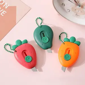 3-Piece Cute Craft Knife Set, Mini Utility Knife, Keychain Cutter, Ideal for Daily Cutting, DIY Enthusiasts Tool, 1cm Blade Length