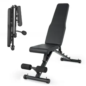 Adjustable Weight Bench, Foldable Flat Incline Decline Workout Bench, 900LBS High Weight Capacity Optional for Full Body Strength Training