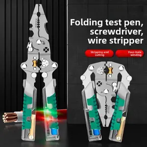 Electrical special tools with measuring power splitting wire winding crimping pliers folding electrical pliers multi-functional wire stripping pliers Multi-Function Electrician