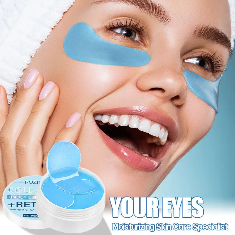 ROZINO Collagen + Retinol Under Eye Mask - Tightening and Nourishing Eye Care, Collagen Eye Patch, Eye Treatment Mask