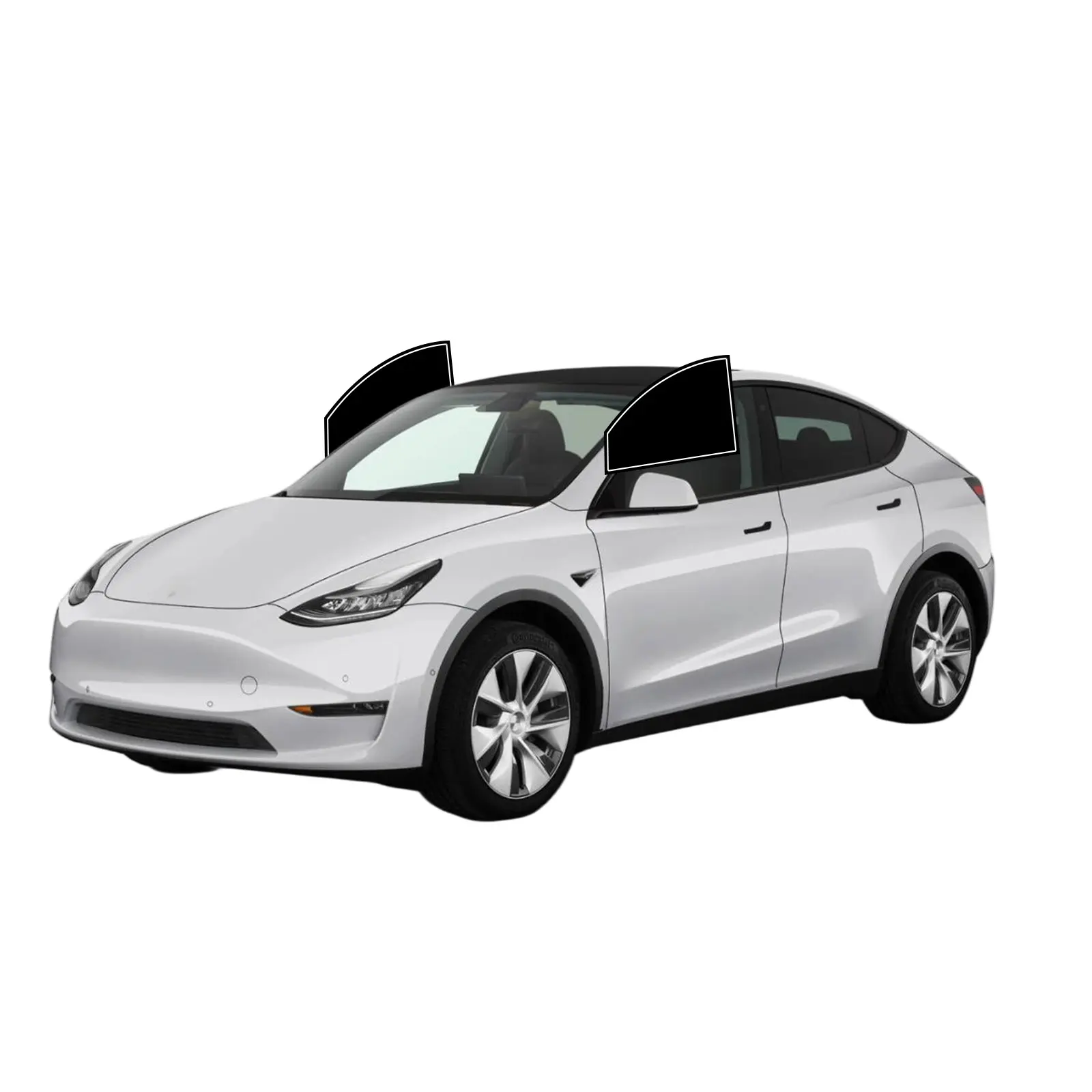 Precut 2-Ply Window Tint Film for Tesla Model Y 2020-2024, Anti-Shatter, UV Blocking, Privacy Protection, Heat & Glare Reduction, Easy Installation, No Trimming Needed
