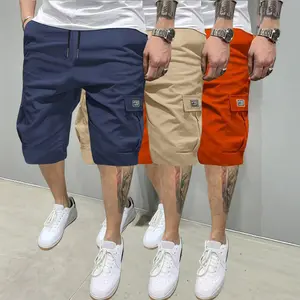Men’s Summer Lightweight 3-Pack Cargo Shorts with Multiple Pockets, Back Faux Pocket Design, Loose Fit, Durable and Wrinkle-Resistant - Perfect for Everyday Wear, Street Style, Skateboarding, and Camping