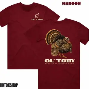 Turkey Hunting T-Shirt , Featuring Bold Ol’ Tom Technical Turkey Gear Graphic , Perfect for Hunting Season & Country Lifestyle , Unisex Shirt , Gift Idea