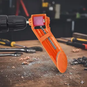 Professional Drill Bit Sharpener for Iron Twist Bits, Adjustable Angle & Width, Durable Corundum Wheel, Efficient Grinding, Non-Slip Handle, Easy Operation, Tool Maintenance Assistant, Drill Attachment