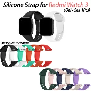 WatchBand Strap For Redmi Watch 3 (Not for 3 lite/3 active) SmartWatch Silicone WristBand Bracelet Accessories Belt Correa, Wearable, Sweatproof, Durable and Fashionable, Compatible with Redmi Watch 3