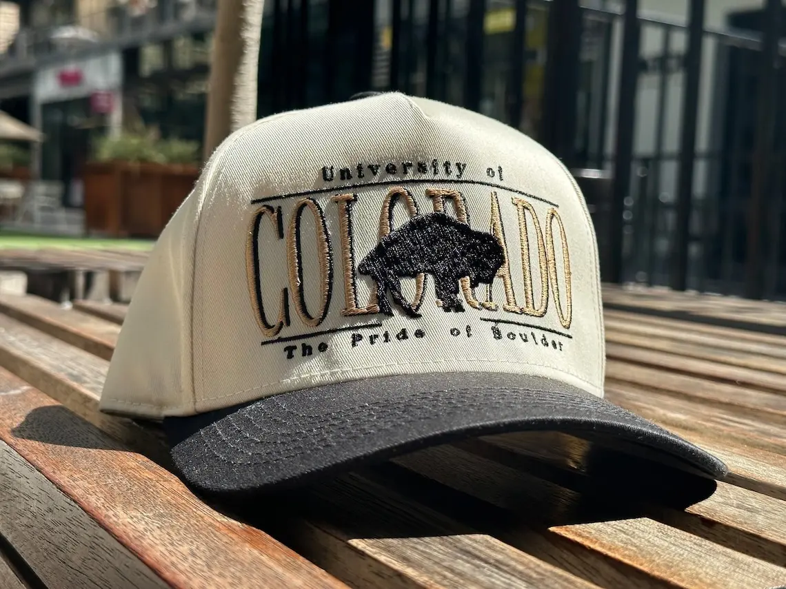 Colorado Buffalo Vintage Trucker Hat, Fashion Clothes Accessory for Casual Wear