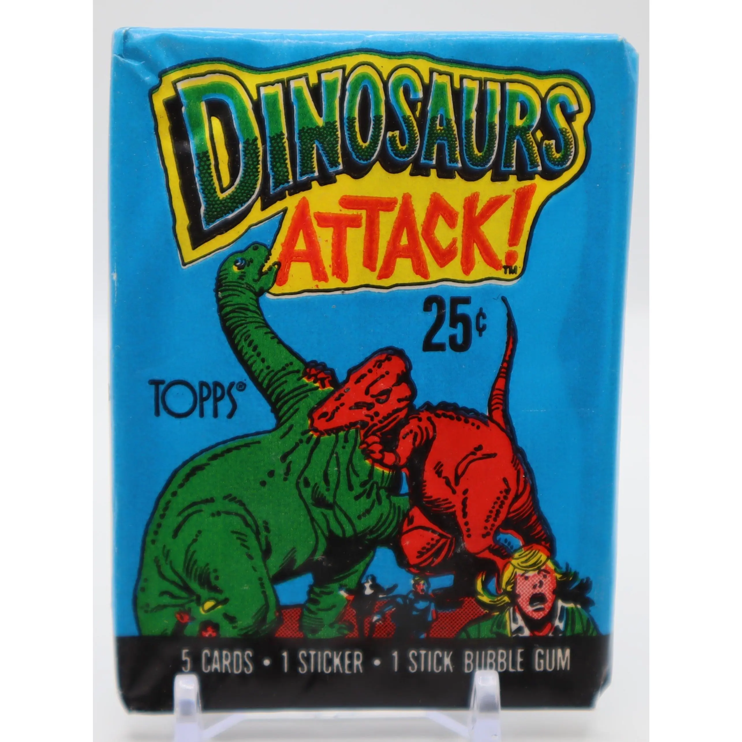 1988 Topps Dinosaurs Attack Non-Sports Wax Pack - 5 Cards, Card Collectibles, Collectible Trading Sets, Collectible Trading Cards