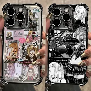 Anime Misa Death N-Note Four Corner Anti Fall Case for IPhone 17 Air 16 15 14 Plus 13 12 11 Pro Max Acrylic Sheet Cover
