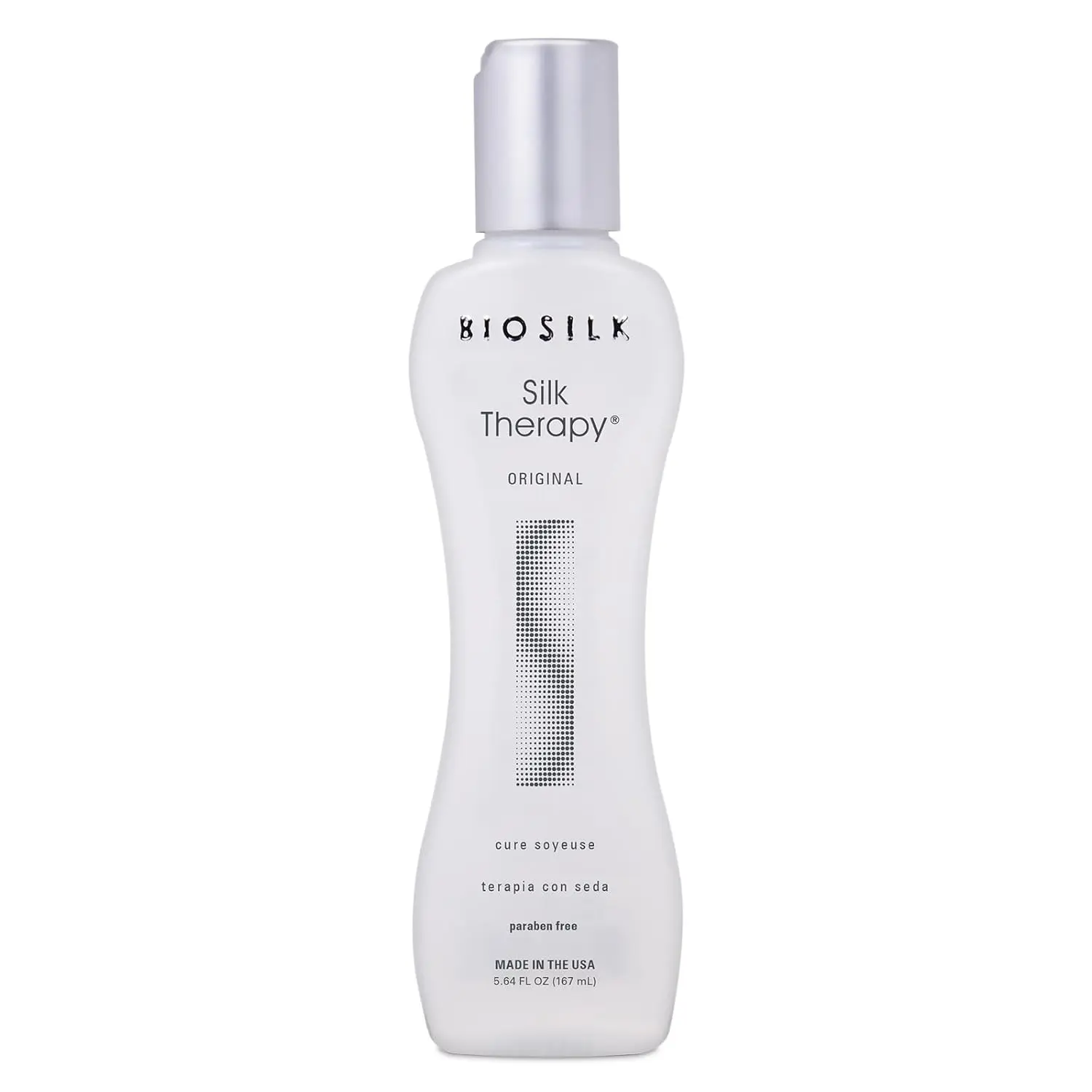 BioSilk Silk Therapy Original Leave-In Hair Treatment - Fragranced Haircare with Hydrolyzed Silk, Reconstructing Formula for Shine Boost & Split End Prevention, Sulfate-, Paraben-Free & Cruelty-Free, 5.64 fl oz