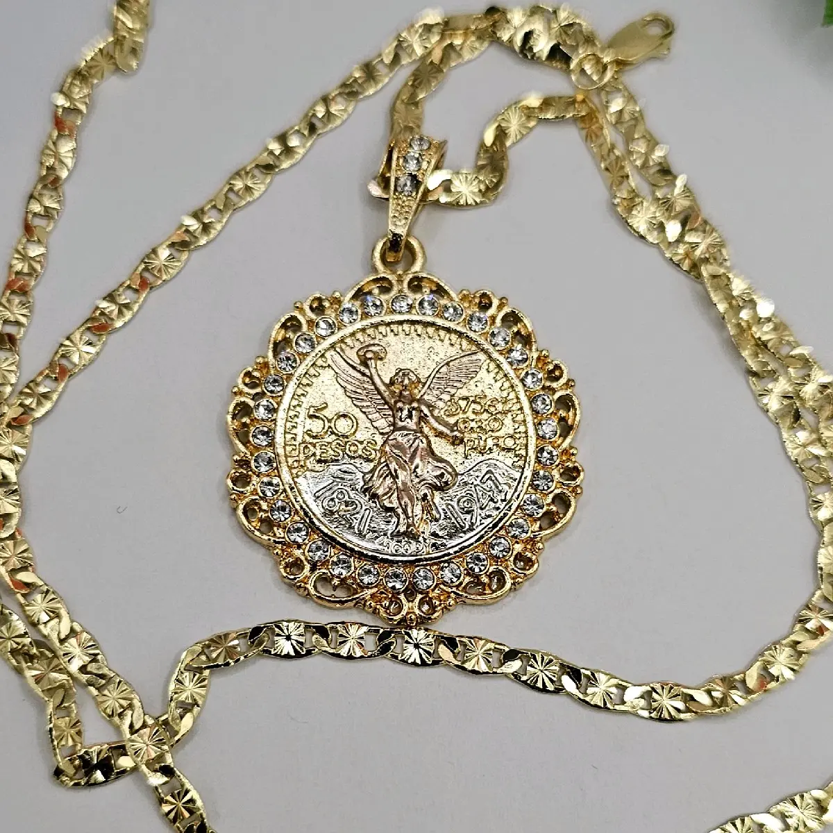 necklace centenario fashion style Gold-plated 24"inches