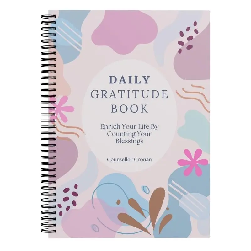 Adult Gratitude Journal A5 Paper Workbook with Worksheets, English Language, Ideal for Daily Reflection and Thankfulness Practice, Daily Guided Journal