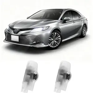 2Pcs Car Door Lights Logo Projector Compatible with Highlander/Camry/4runner/Sienna/Corolla/Tundra/Prius/Venza/Prado/Sequoia/Reiz/Previa/Alphard Model, 3D LED Car Welcome Projector Puddle Lights