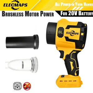 ELECMAPS Cordless Turbo Blower, Compatible With 20V Battery, Brushless Motor, High-Pressure Airflow, 30000 RPM, Handheld Power Blower for Snow Removal, Leaf Cleanup and Dust Cleaning, Ideal for Outdoor Use