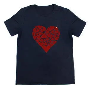Loving Heart Sparkle Rhinestone T-Shirt | The Dazzle District